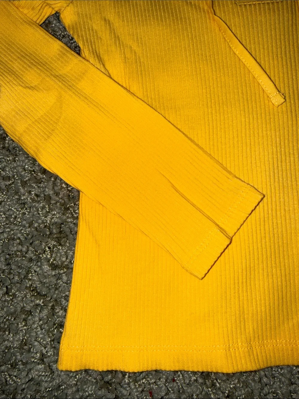 Old Navy Yellow Lace-Up Ribbed Top Girls Small 6/7